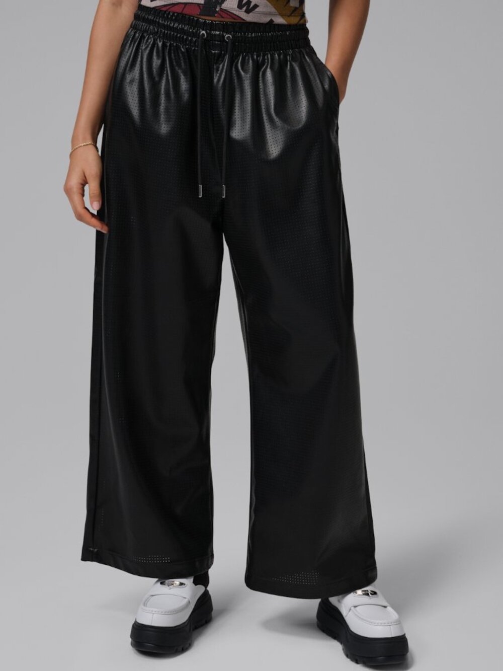 NWT Jordan Flight Faux Leather Pants Size M